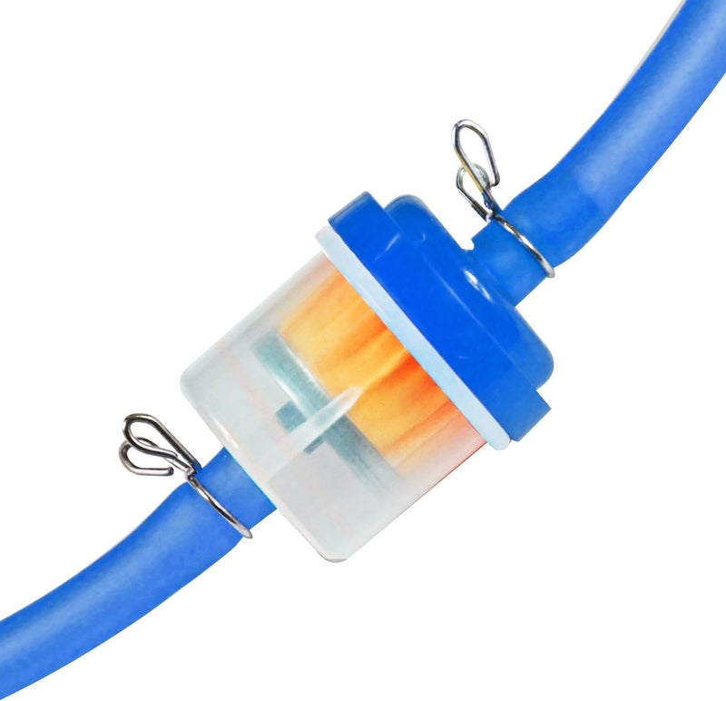 HOLATO Gas Fuel Line Hose Clamps Fuel Filters with Inline Shut Off Valve Petcock Set for 50cc 70cc 90cc 110cc 125cc 150cc Taotao Coolster Apollo Baja ATV Four Wheeler Dirt Pit Bike (BLUE) - Image 5